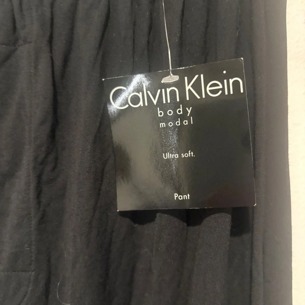 Calvin Klein Lounge Pants Women S Black Body Modal Soft Logo Waistband NWT